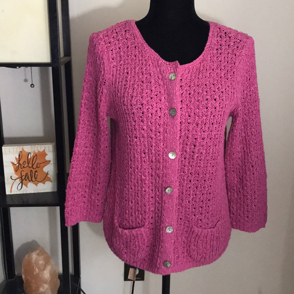J. Jill Cotton/Linen Cardigan